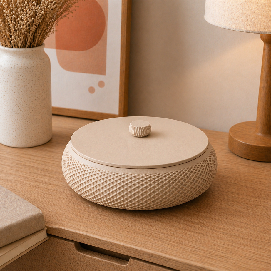 Cesta Porta Objeto Organizador Bancada Multiuso Moderno Porta Treco Decorativo Minimalista Vazado