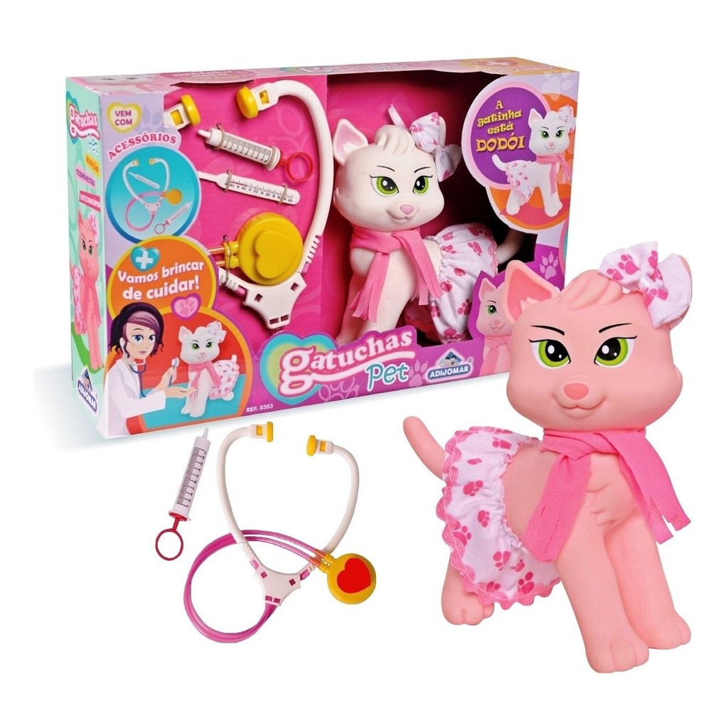 Gatinha Gatuchas Pet Veterinária Com Acessórios -
