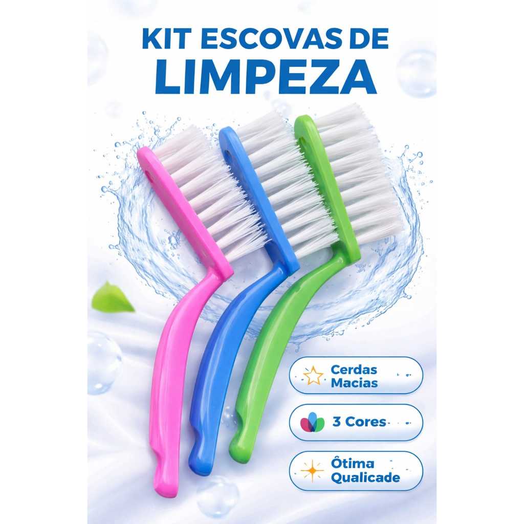kit escovas de limpeza multiuso cerdas macias resistente limpa tenis sofá pia cozinha airflayer