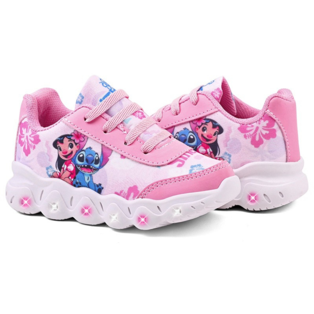 Tênis Infantil Menina Com Led Super Confortável Lançamento