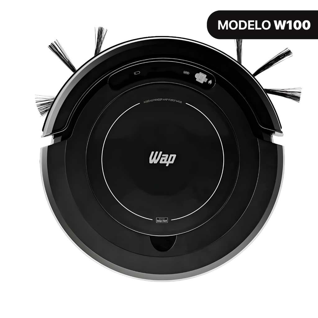 Aspirador de Pó Robô WAP Robot W100 3 em 1 Antiqueda Bivolt 17W