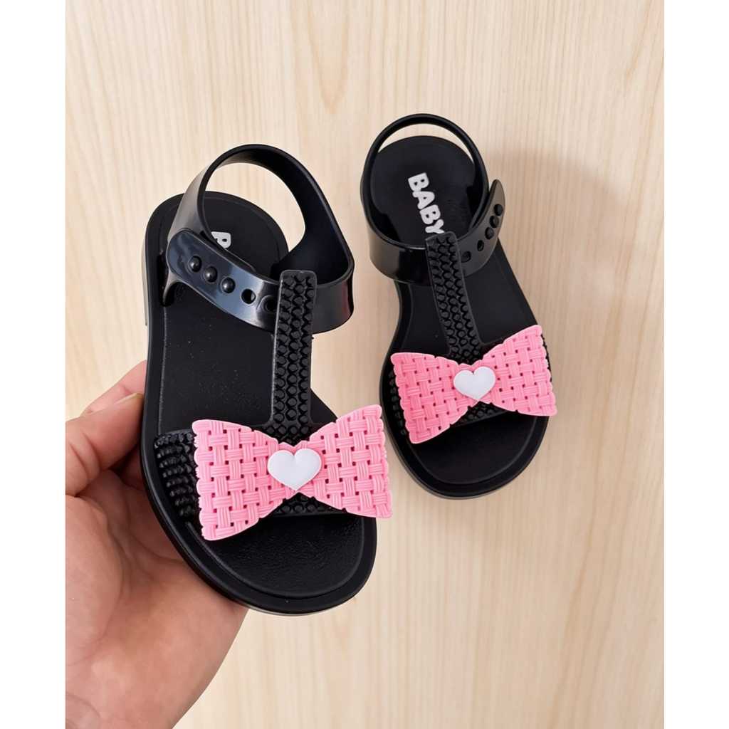 Sandália Bebe Baby Laço Coração Menina Leve Infantil Na Promoção...