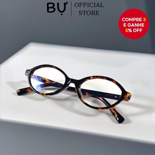 Óculos Pequenos Ovais Com Estampa De Leopardo-UV400 E Luz Anti-Azul Para Estudantes/Escritório , Armações De Moda