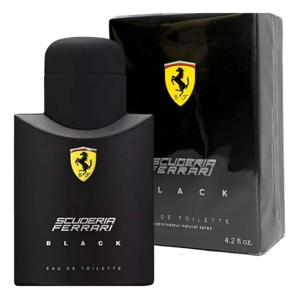 Kit De 01 Até 02 Perfumes Masculinos Ferrari Black 100ml Importado Luxo Linha Premium By Men