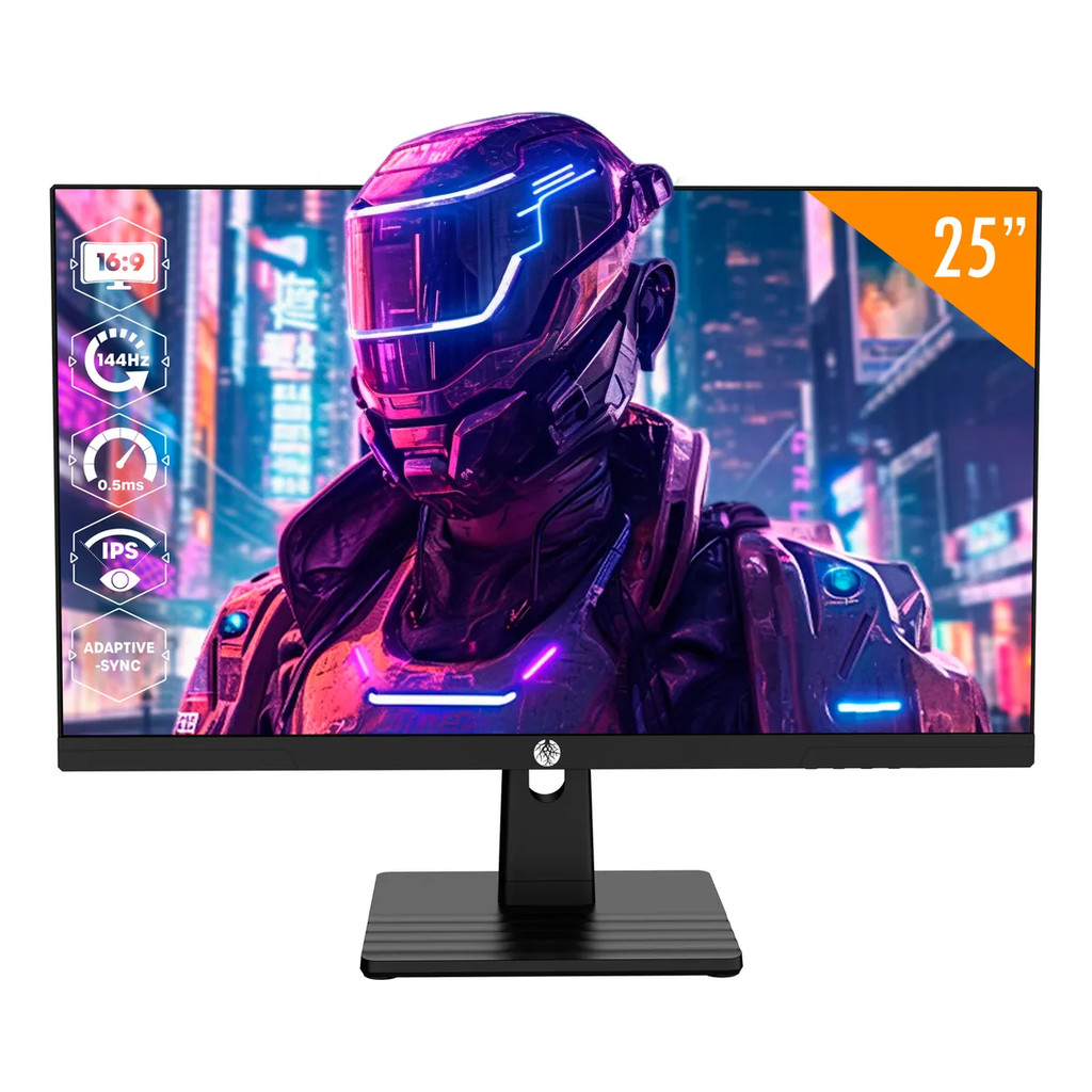 Monitor Gamer Haiz 25'' 0.5ms Full Hd 144hz Ips Amd Vesa Preto 127/220 V 127/220v