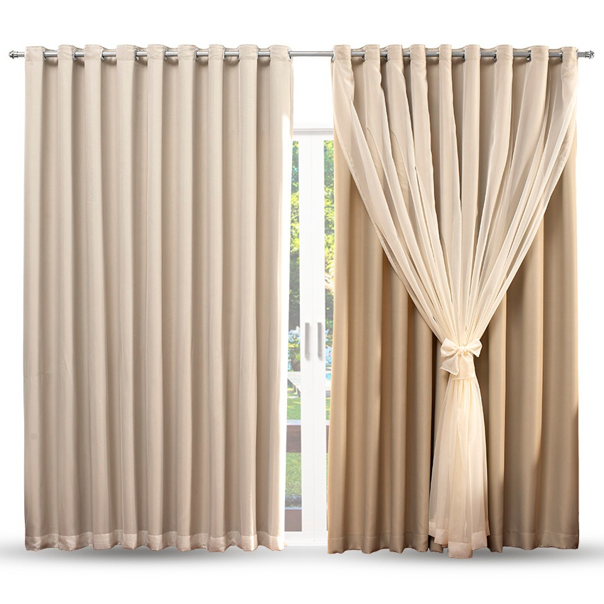 Cortina Voil Com Forro Blackout Tecido 6,00X2,70 Metros perfeita para Casa