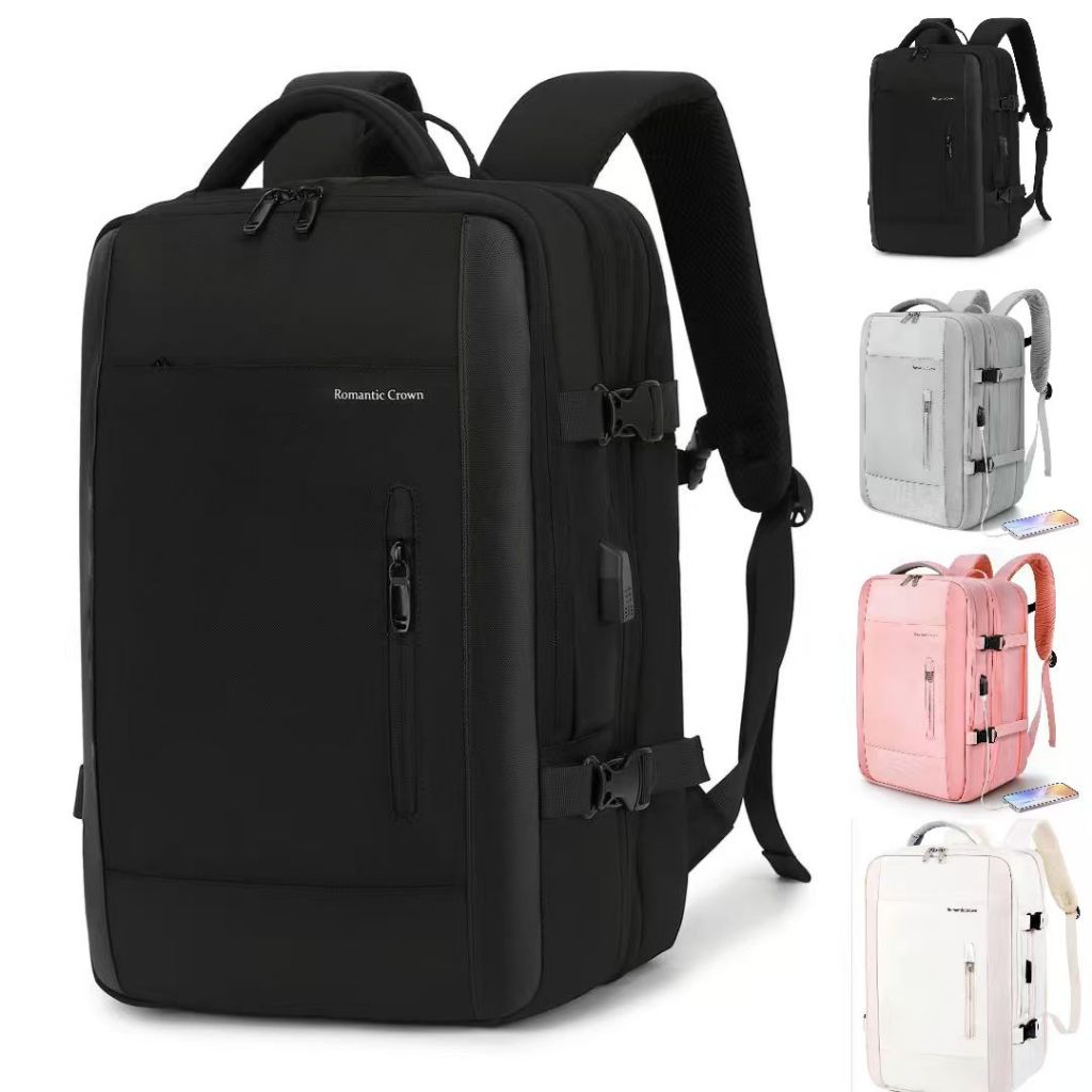 ROMANTIC CROWN Mochla de Viagem Masculino e Feminina Impermeável e Reforçada com Compartimento para Notebook